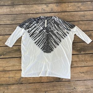 Raquel Allegra Small Tie Dye Oversized 3/4 Sleeve Tee